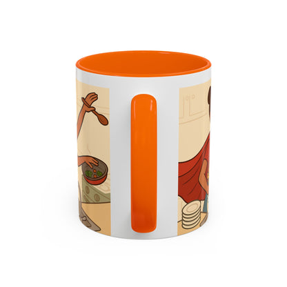 Super mom - Accent Coffee Mug (11, 15oz) - Mother's Day