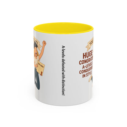 Celebratory Graduation Coffee Mug - 'You Did It!' A-Levels