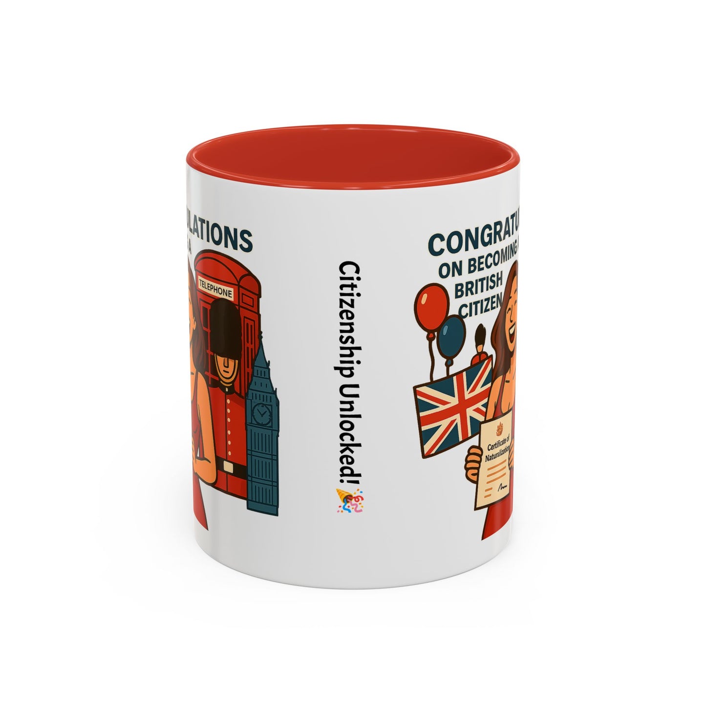 Celebratory British Citizenship Mug, Unique Gift for New Citizens, Fun Coffee Cup, Personal Achievement