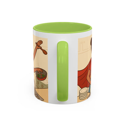 Super mom - Accent Coffee Mug (11, 15oz) - Mother's Day