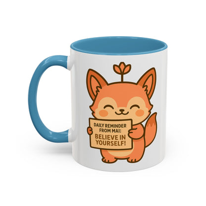 Motivational Accent Coffee Mug - 'Trust Your Intuition' & 'Believe In Yourself!'
