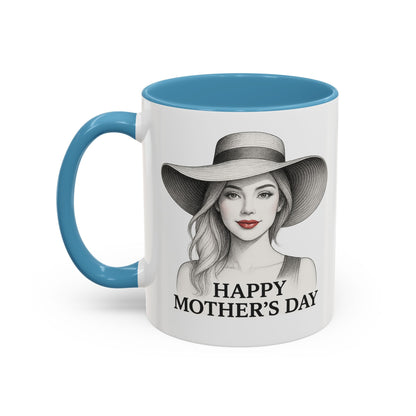 Happy Mother's Day Accent Coffee Mug - Stylish Gift for Moms