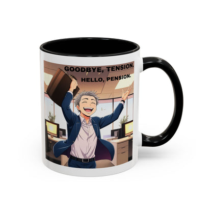 Retirement Celebration Coffee Mug - Goodbye Tension, Hello Pension!