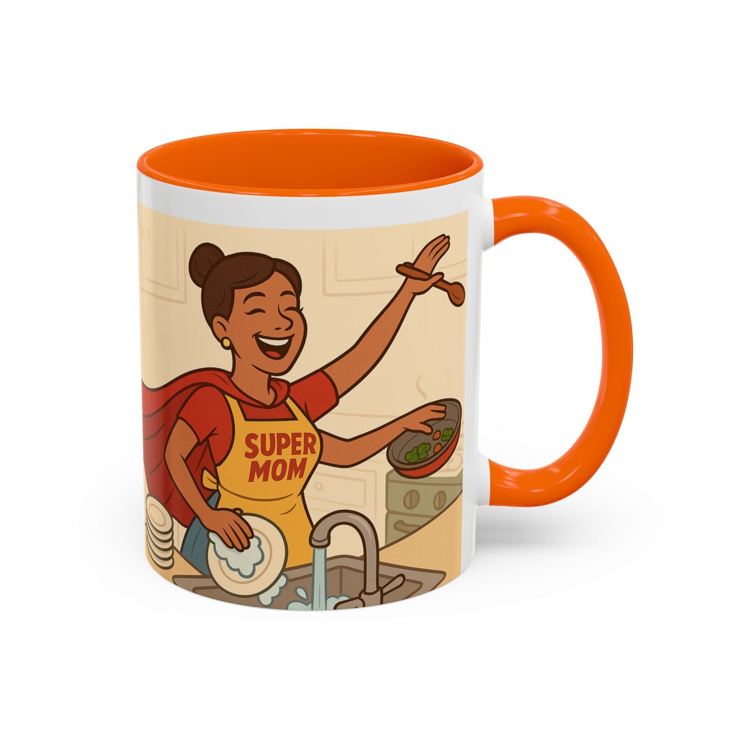 Super mom - Accent Coffee Mug (11, 15oz) - Mother's Day