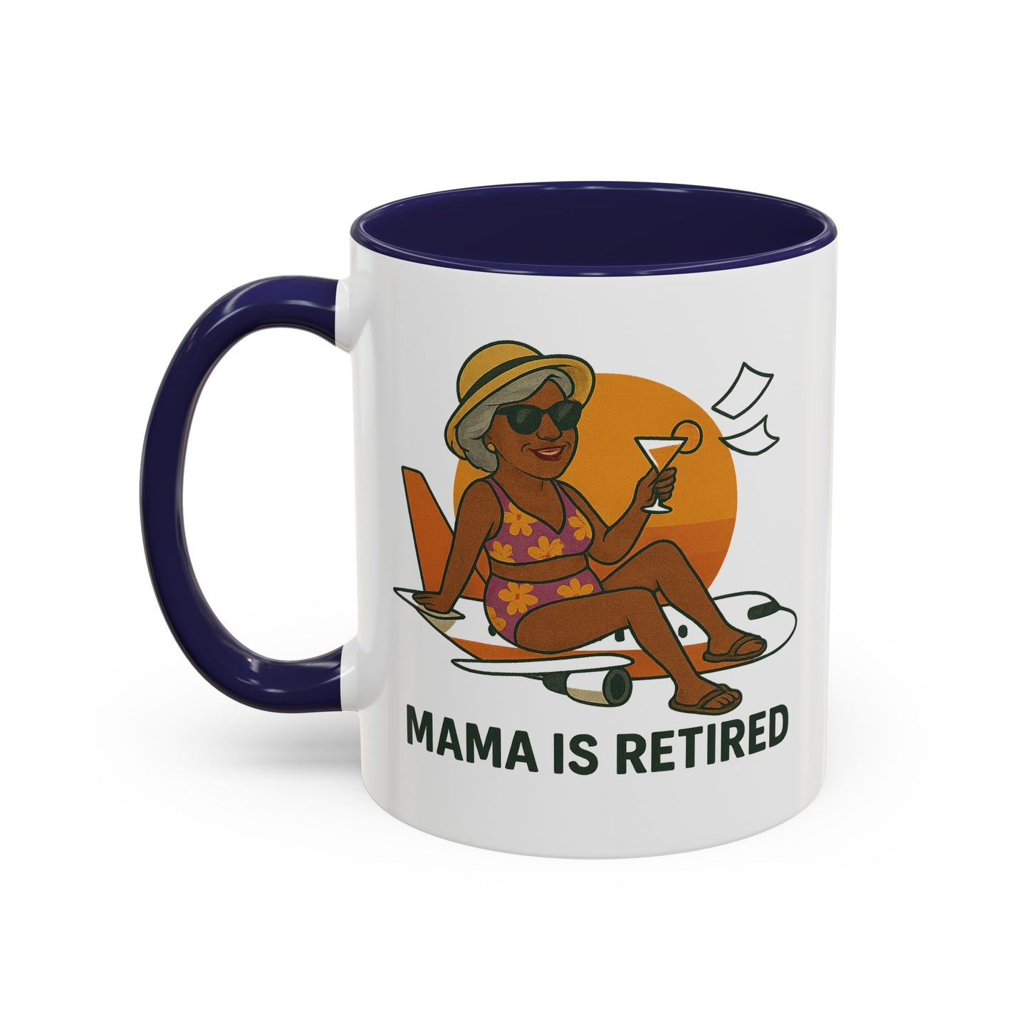 Charming Retired Mama Coffee Mug - Fun Gift for Retirement Celebration