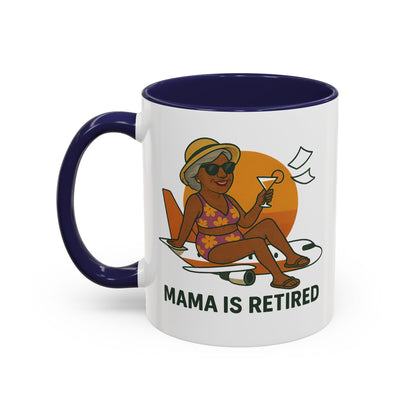 Charming Retired Mama Coffee Mug - Fun Gift for Retirement Celebration