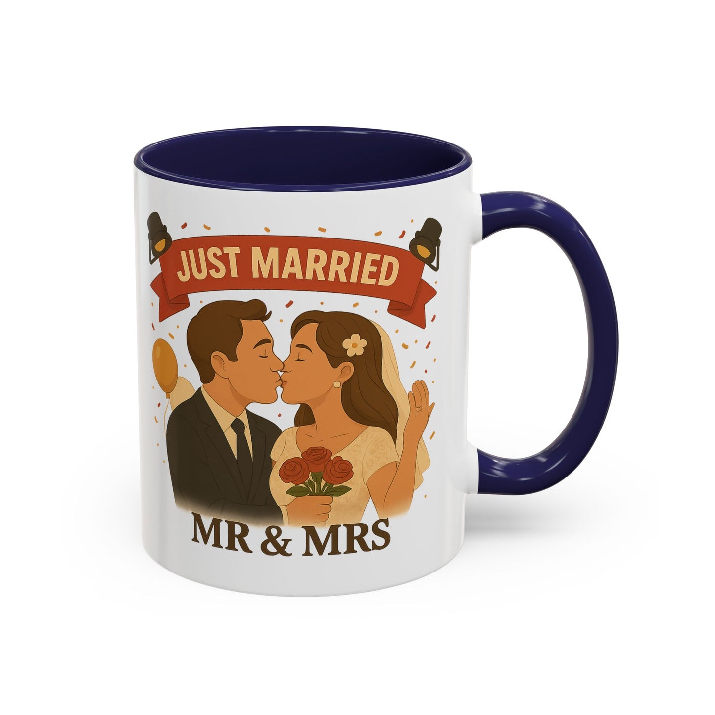 Just Married Coffee Mug | Wedding Gift | Newlywed Coffee Cup | Mr & Mrs Mug | Bride and Groom Drinkware