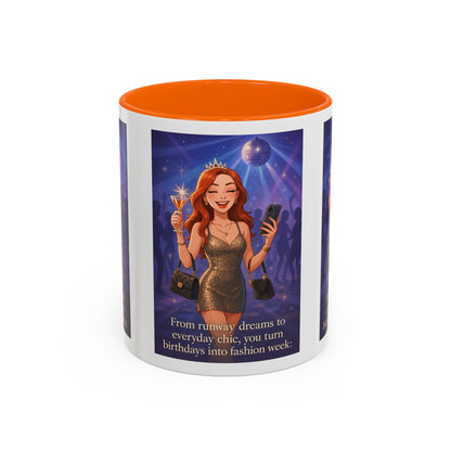 Chic Birthday Celebration Coffee Mug - Turn Birthdays into Fashion Week!