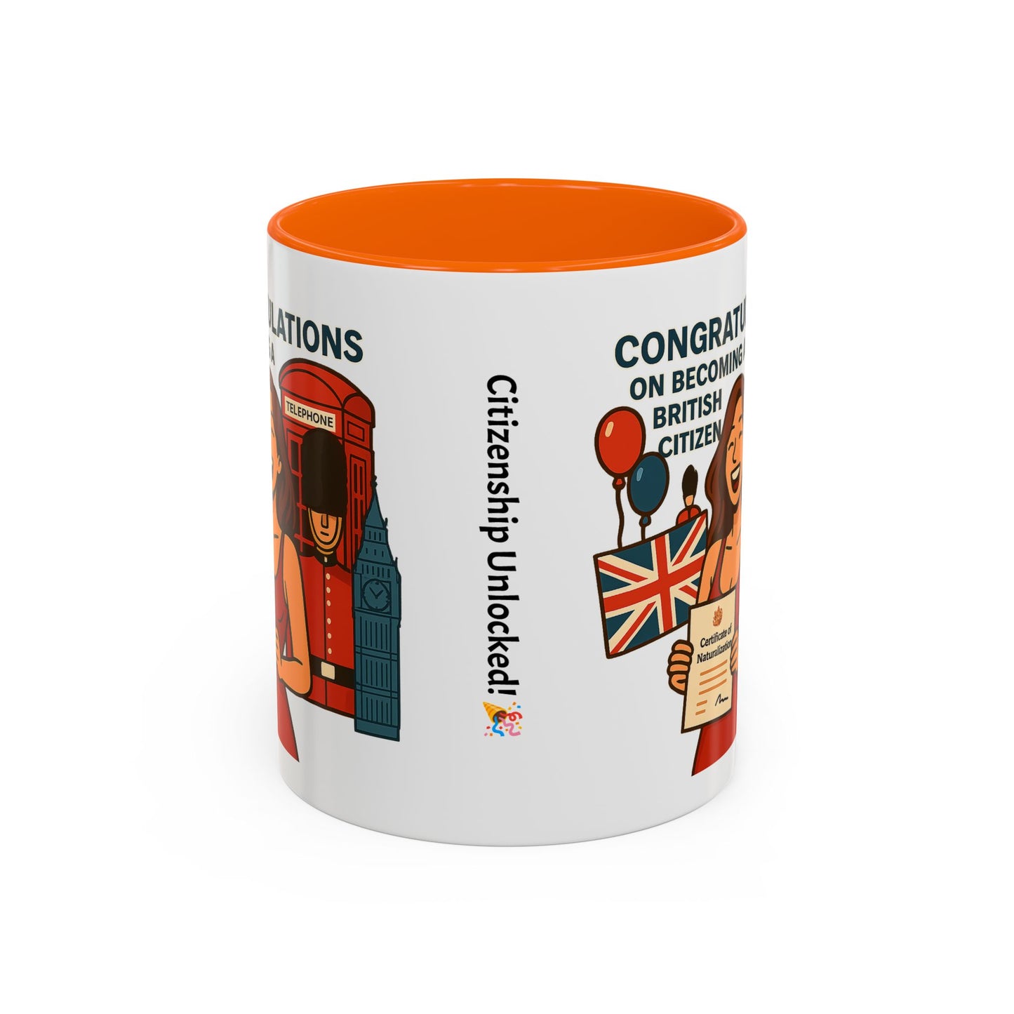 Celebratory British Citizenship Mug, Unique Gift for New Citizens, Fun Coffee Cup, Personal Achievement