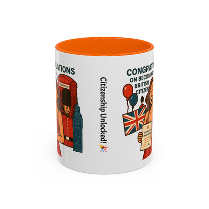 Celebratory British Citizenship Mug, Unique Gift for New Citizens, Fun Coffee Cup, Personal Achievement