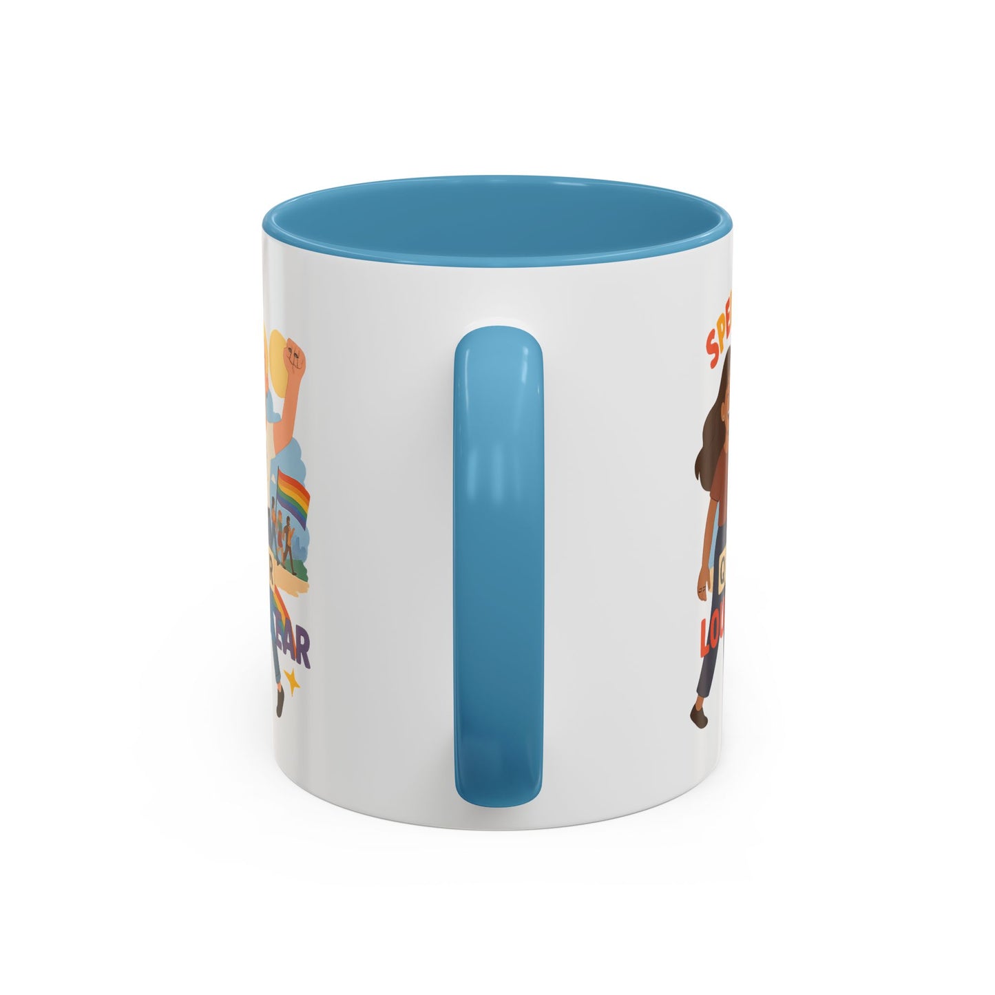 LGBTQ+ Pride Accent Coffee Mug - 'Spell It Queer Loud and Clear' - 11oz & 15oz