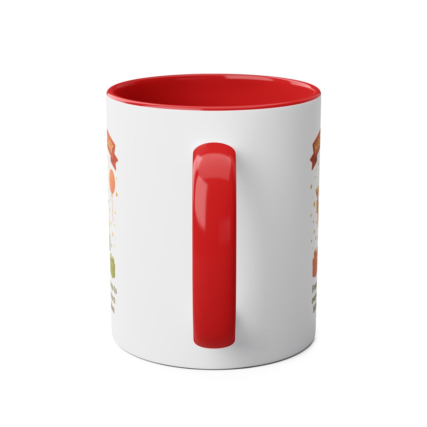 Happy Birthday Two-Tone Coffee Mug - Stylish Gift for Fashion Lovers