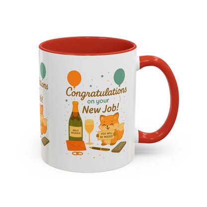 Congratulations New Job, Office Gift, Funny Coffee Cup
