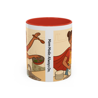 Super mom - Accent Coffee Mug (11, 15oz) - Mother's Day