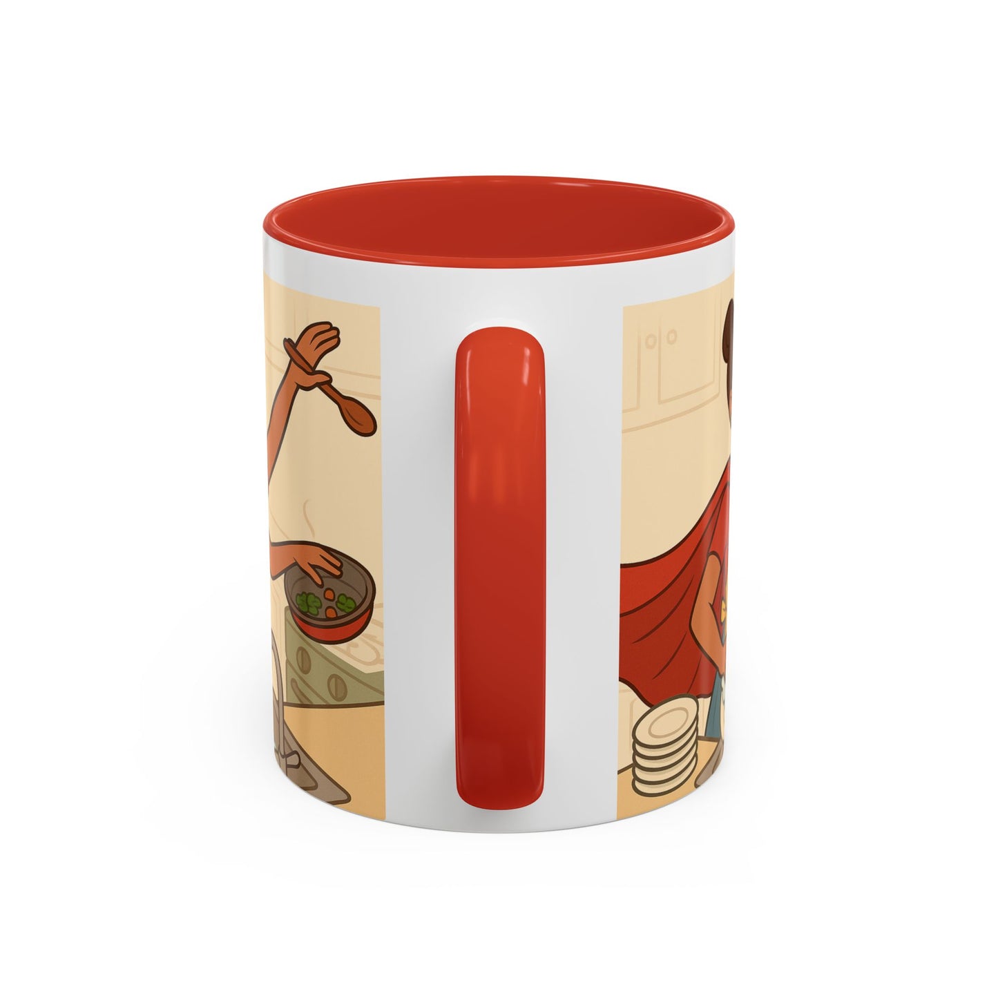Super mom - Accent Coffee Mug (11, 15oz) - Mother's Day