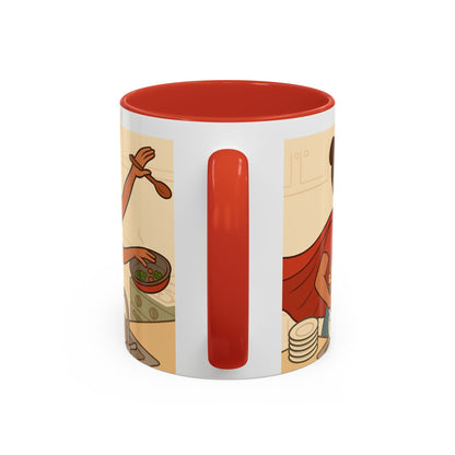 Super mom - Accent Coffee Mug (11, 15oz) - Mother's Day