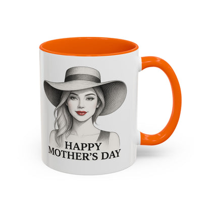 Happy Mother's Day Accent Coffee Mug - Stylish Gift for Moms