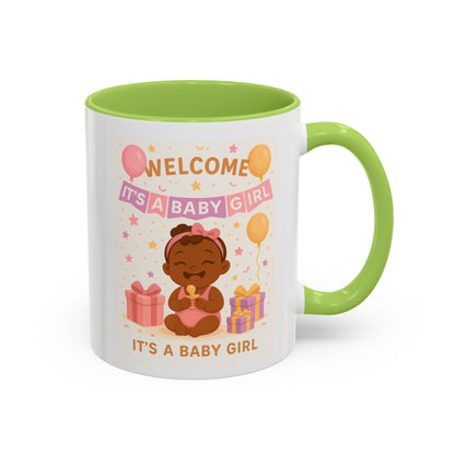 Welcome Baby Girl Coffee Mug | Cute Drinkware, Celebration Mug