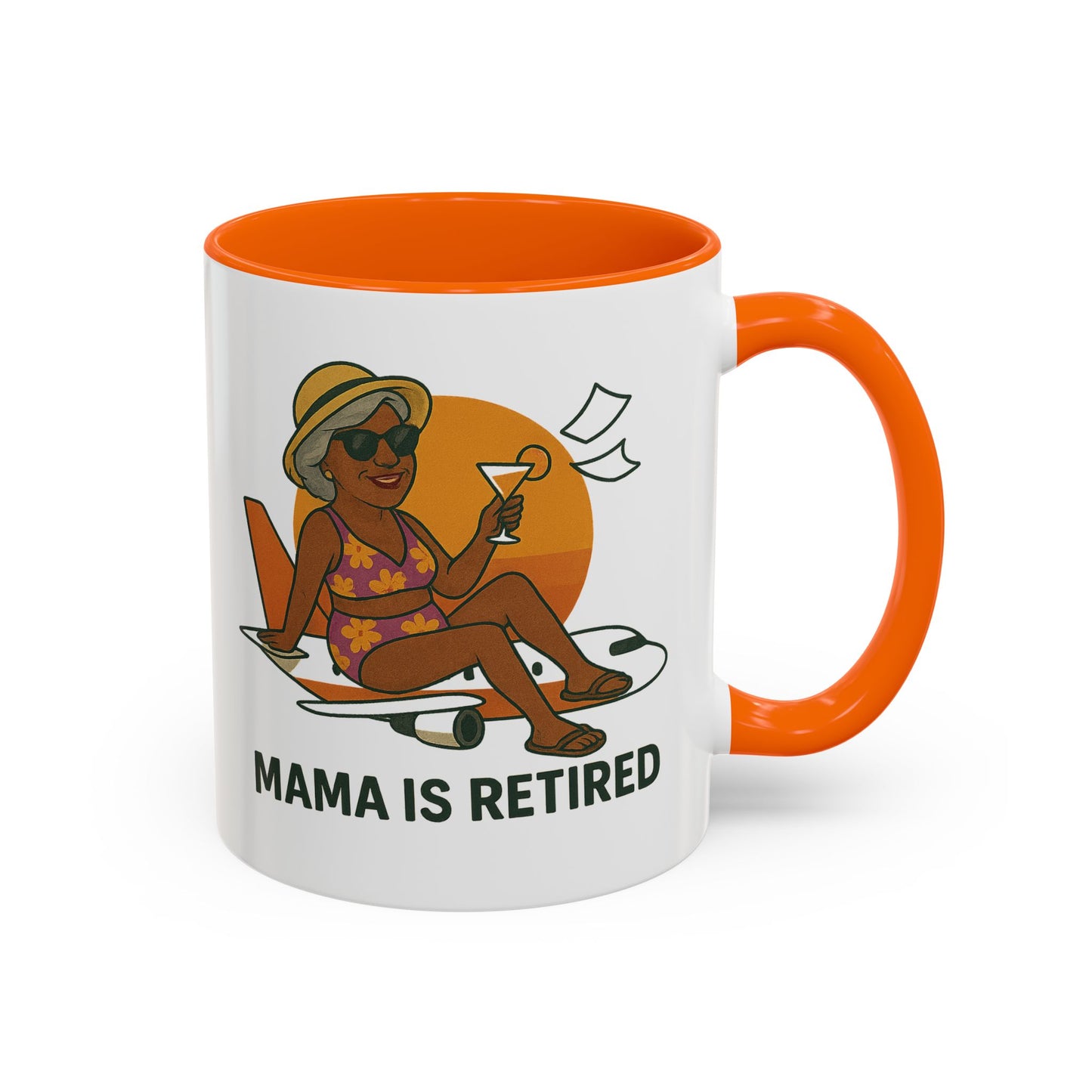 Charming Retired Mama Coffee Mug - Fun Gift for Retirement Celebration