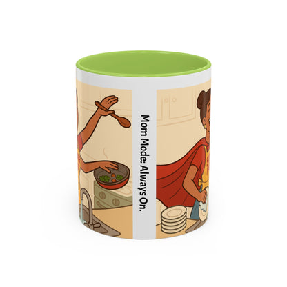 Super mom - Accent Coffee Mug (11, 15oz) - Mother's Day
