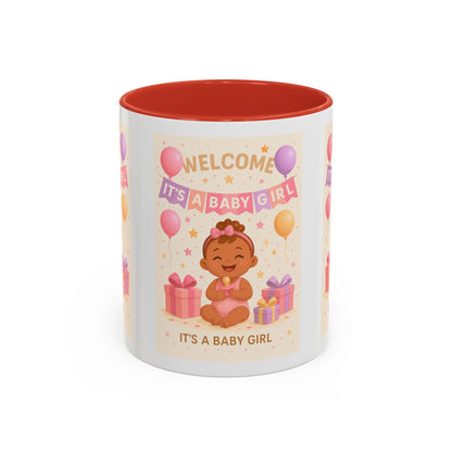 Personalized Baby Girl Welcome Mug - Cute Baby Design