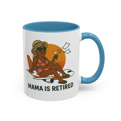 Charming Retired Mama Coffee Mug - Fun Gift for Retirement Celebration