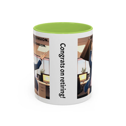 Retirement Celebration Coffee Mug - Goodbye Tension, Hello Pension!