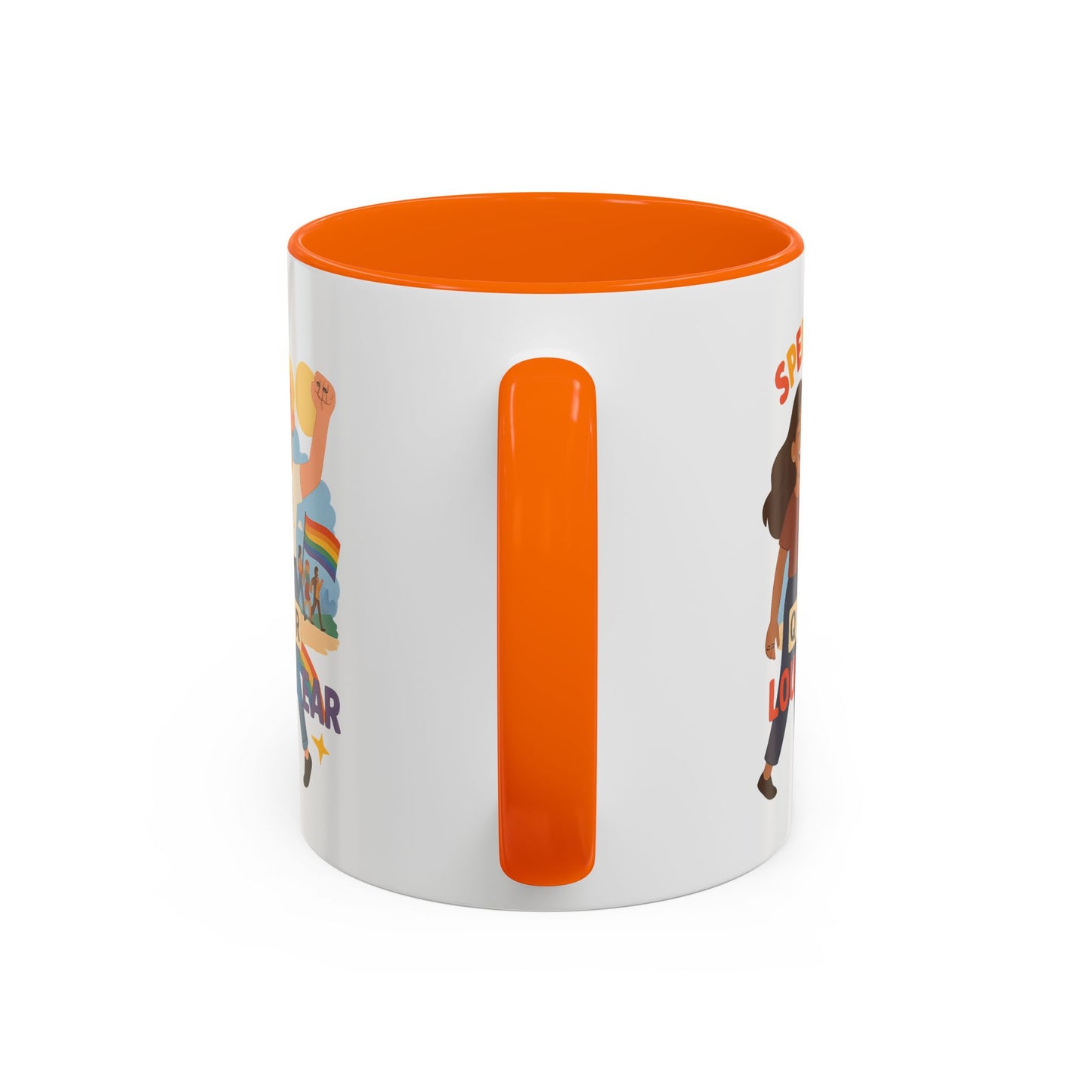 LGBTQ+ Pride Accent Coffee Mug - 'Spell It Queer Loud and Clear' - 11oz & 15oz