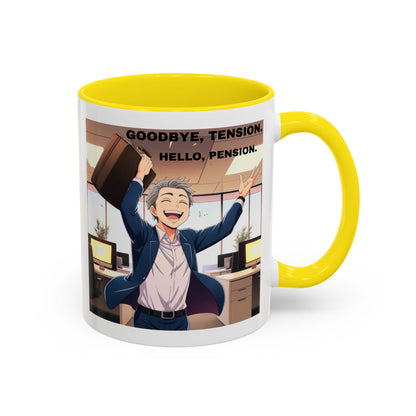 Retirement Celebration Coffee Mug - Goodbye Tension, Hello Pension!