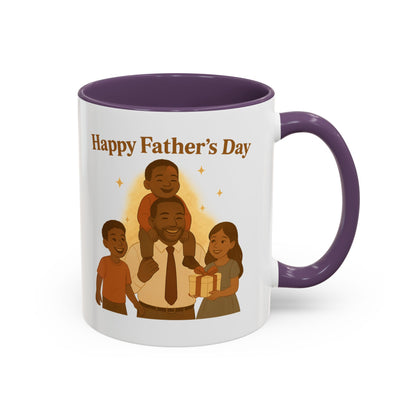 Happy Father's Day Coffee Mug - Celebrate Dad with Joyful Family Design
