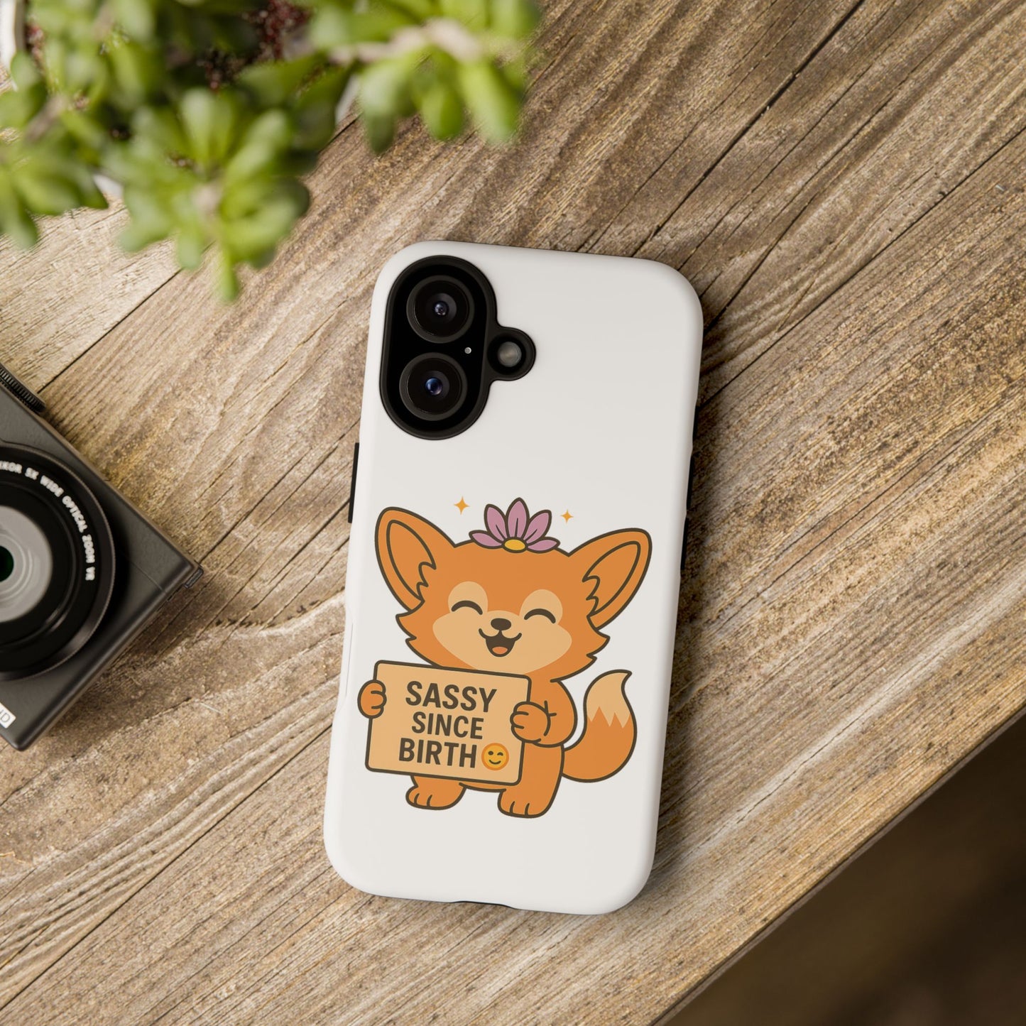 Cute Sassy Phone Case - Adorable Animal Design, Unique Gift for Pet Lovers, Fun Birthday Present, Stylish Phone Accessory, Playful
