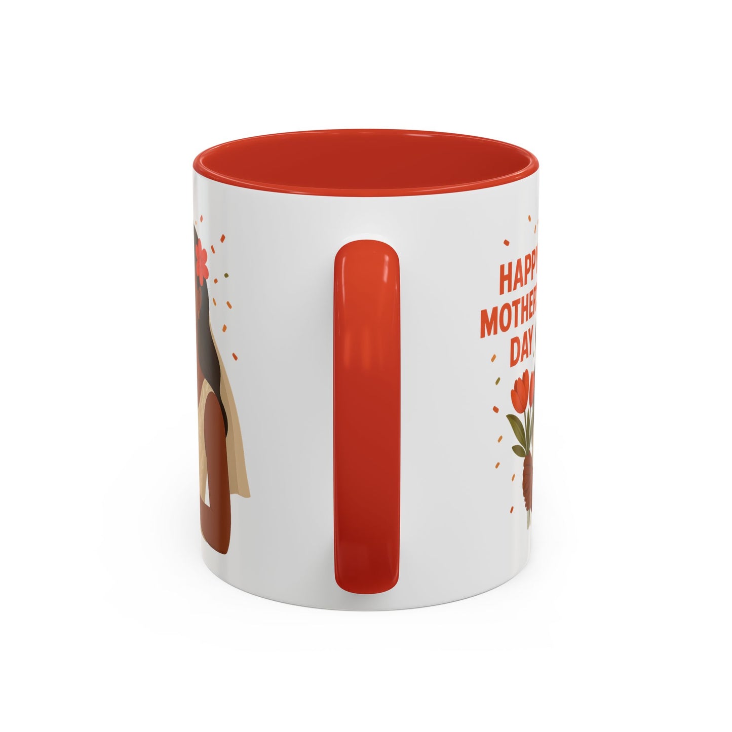 Elegant Mother's Day Accent Coffee Mug - Floral Gift, Tea Mug, Personalized Drinkware, Inspirational Cup, Birthday Present