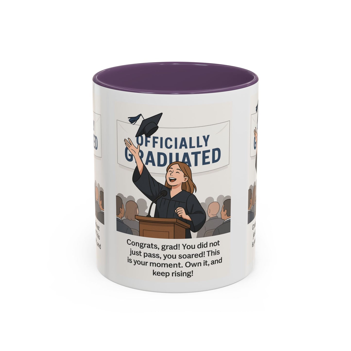 Officially Graduated Coffee Mug - Celebratory Graduation Gift for Grads - Motivational 11oz & 15oz Accent Mug