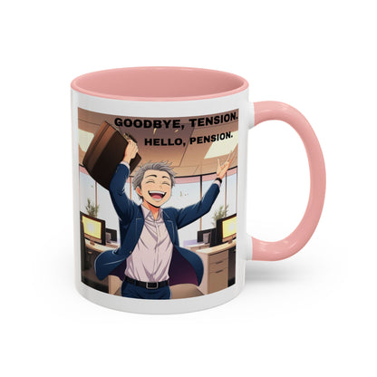 Retirement Celebration Coffee Mug - Goodbye Tension, Hello Pension!