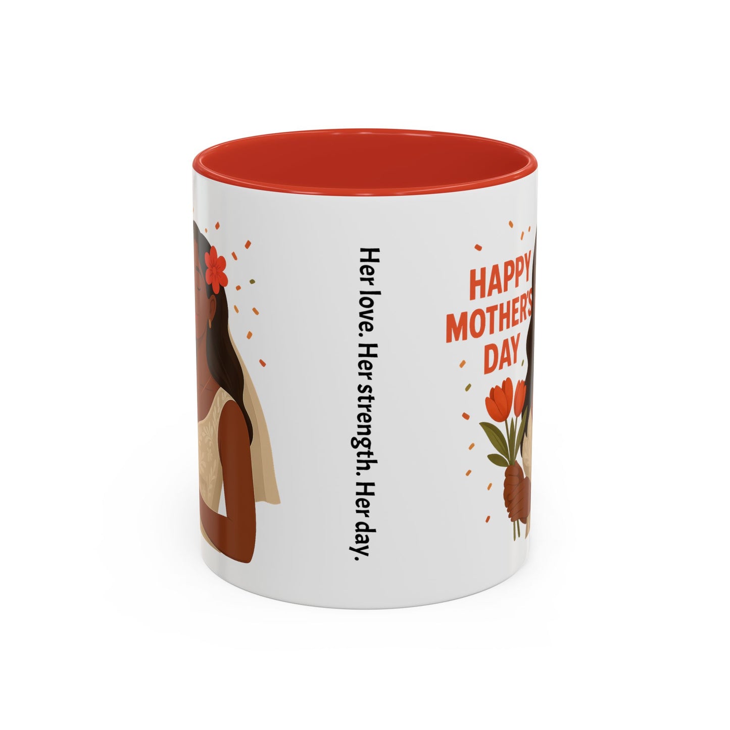 Elegant Mother's Day Accent Coffee Mug - Floral Gift, Tea Mug, Personalized Drinkware, Inspirational Cup, Birthday Present