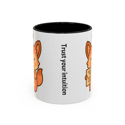 Motivational Accent Coffee Mug - 'Trust Your Intuition' & 'Believe In Yourself!'