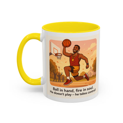 Dynamic Basketball Coffee Mug - Motivational Sports