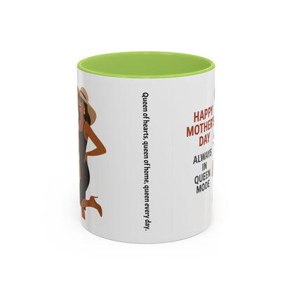Queen Mode Mother's Day Coffee Mug | Stylish Black Accent Design