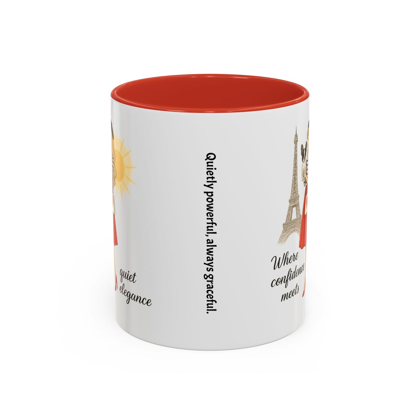 Elegant Confidence Coffee Mug - Inspiring Quote & Chic Design for Tea Lovers, Gifts for Her, Home Office Decor, Parisian Style