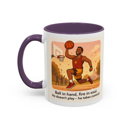Dynamic Basketball Coffee Mug - Motivational Sports