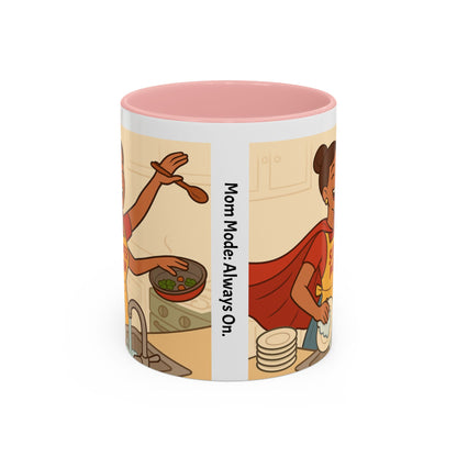 Super mom - Accent Coffee Mug (11, 15oz) - Mother's Day
