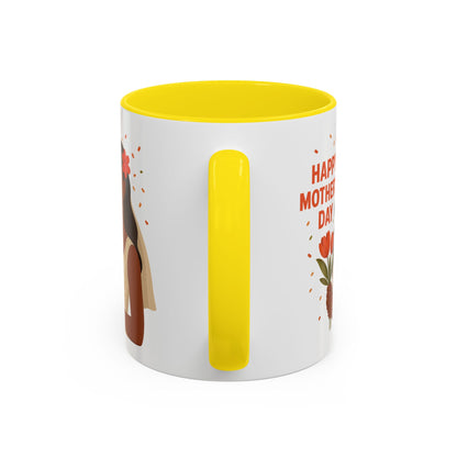 Elegant Mother's Day Accent Coffee Mug - Floral Gift, Tea Mug, Personalized Drinkware, Inspirational Cup, Birthday Present