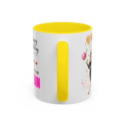 Birthday Celebration Accent Coffee Mug - Let the Fun Begin, Unique Gift, Party Mug, Cute Birthday Present, 11oz 15oz