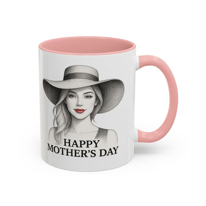 Happy Mother's Day Accent Coffee Mug - Stylish Gift for Moms