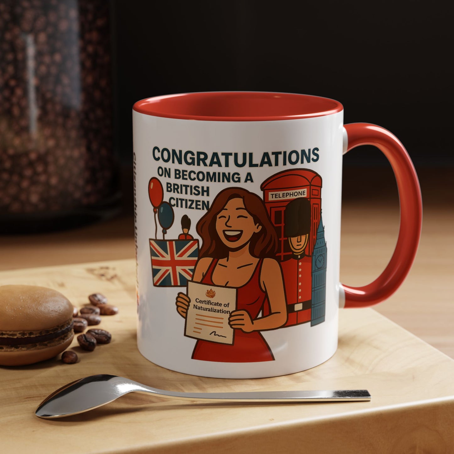 Celebratory British Citizenship Mug, Unique Gift for New Citizens, Fun Coffee Cup, Personal Achievement