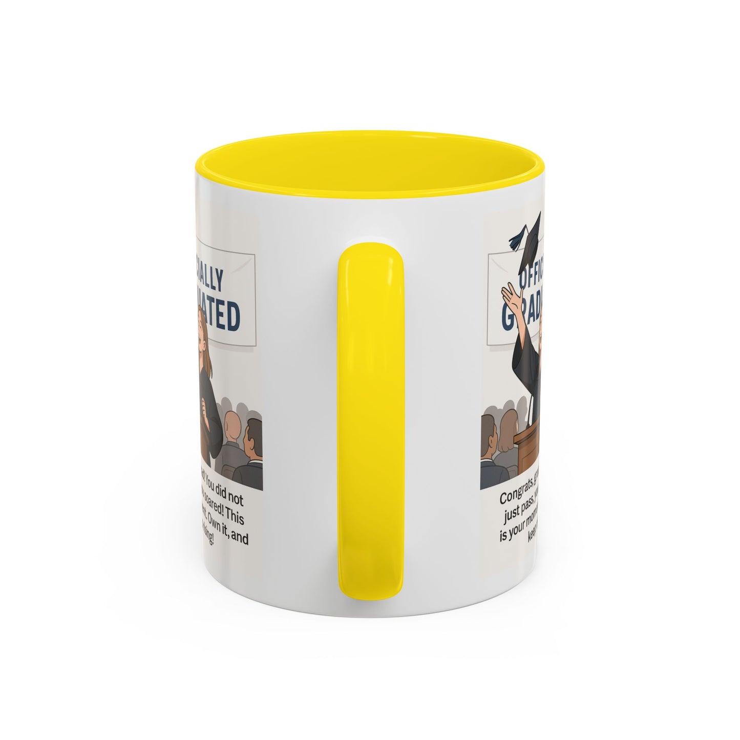 Officially Graduated Coffee Mug - Celebratory Graduation Gift for Grads - Motivational 11oz & 15oz Accent Mug