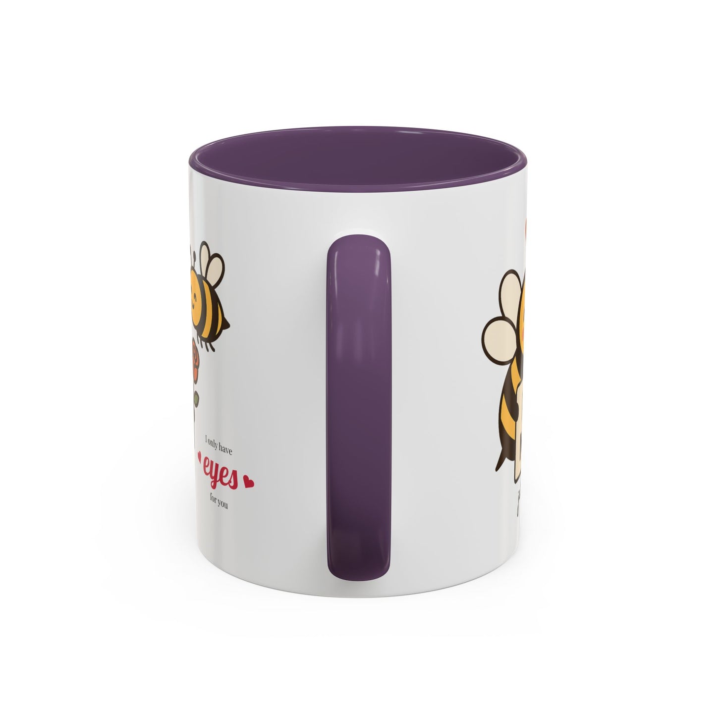 Bee Mine Accent Coffee Mug - Buzzing with Love, Cute Gift for Valentine’s Day, Best Friend, Love, Bee Lovers, Cozy Mornings