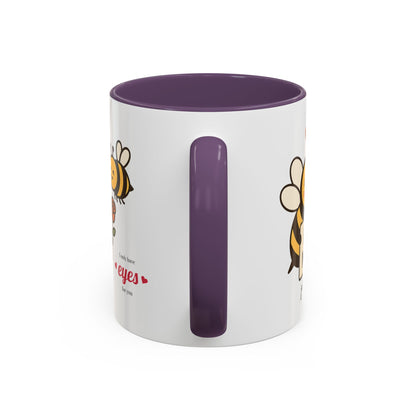 Bee Mine Accent Coffee Mug - Buzzing with Love, Cute Gift for Valentine’s Day, Best Friend, Love, Bee Lovers, Cozy Mornings