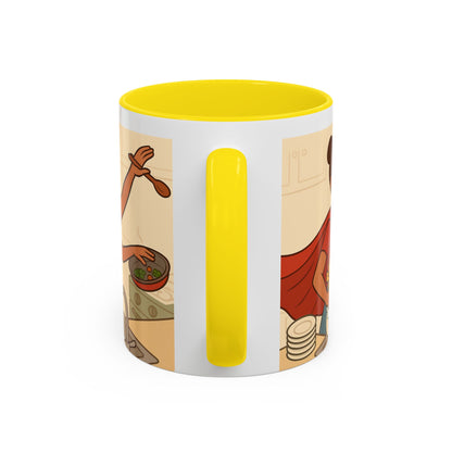 Super mom - Accent Coffee Mug (11, 15oz) - Mother's Day