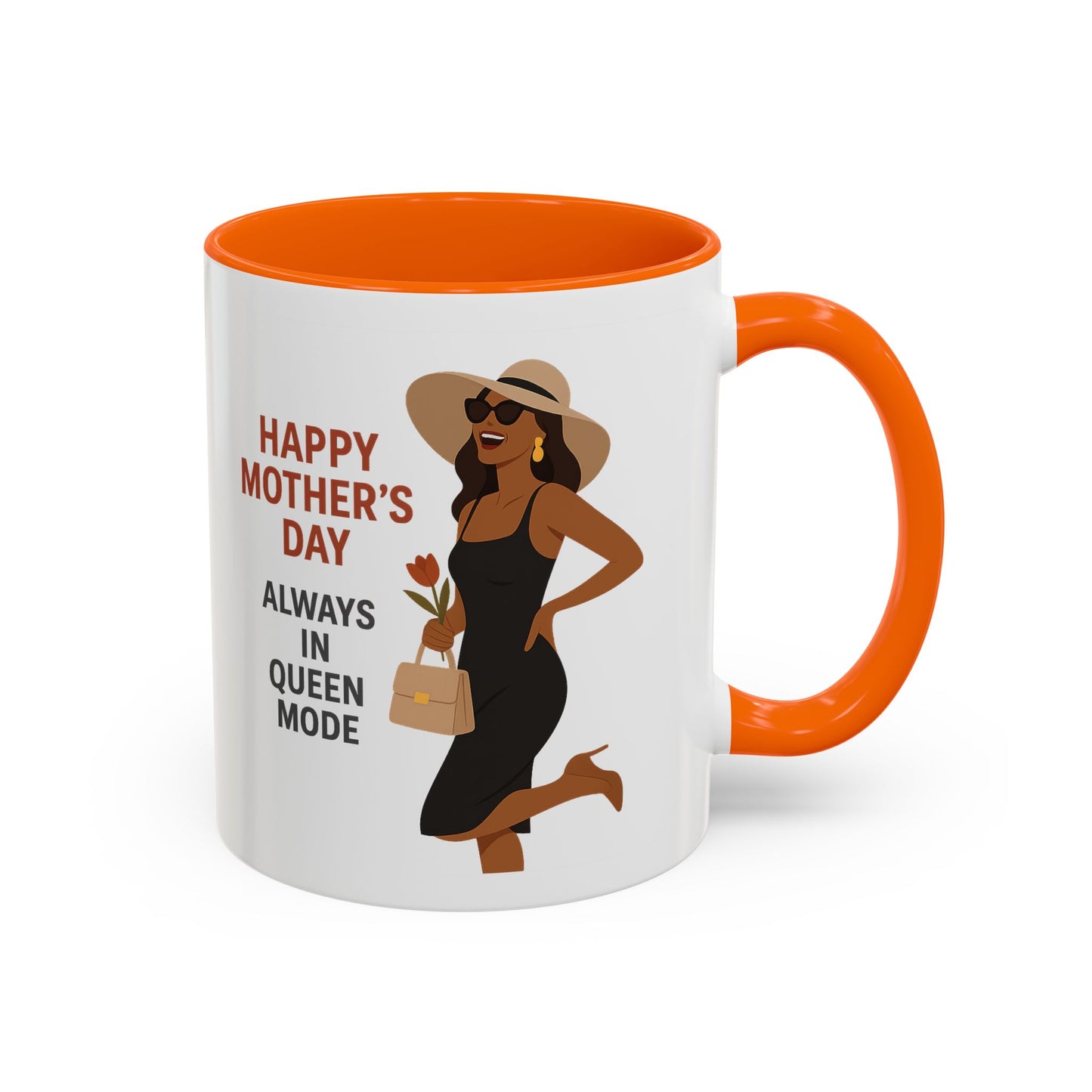 Queen Mode Mother's Day Coffee Mug | Stylish Black Accent Design